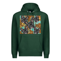 Sports Green french bulldog Premium Hoodie - BarkalooDesign