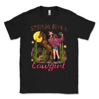 Black shoulda been a cowgirl bucking horse Classic Tee - texasbilliewilder