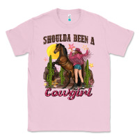 Bubblegum Pink shoulda been a cowgirl bucking horse Classic Tee - texasbilliewilder