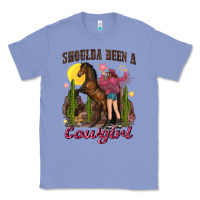 Colony Blue shoulda been a cowgirl bucking horse Classic Tee - texasbilliewilder