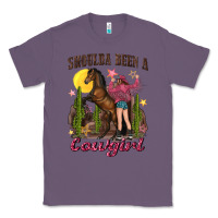 Lavender shoulda been a cowgirl bucking horse Classic Tee - texasbilliewilder