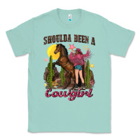 Seafoam shoulda been a cowgirl bucking horse Classic Tee - texasbilliewilder
