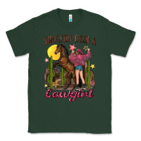 Sports Green shoulda been a cowgirl bucking horse Classic Tee - texasbilliewilder
