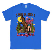 True Royal shoulda been a cowgirl bucking horse Classic Tee - texasbilliewilder