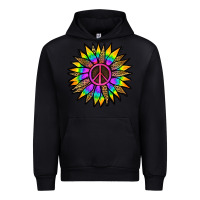 Black Peace Hippie Sunflower Urban Hoodie - Jasminsmagicworld