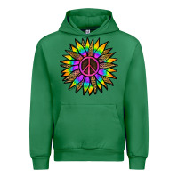 Emerald Peace Hippie Sunflower Urban Hoodie - Jasminsmagicworld
