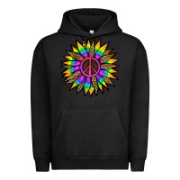 Pigment Black Peace Hippie Sunflower Urban Hoodie - Jasminsmagicworld