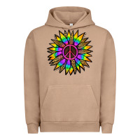 Pigment Burro Peace Hippie Sunflower Urban Hoodie - Jasminsmagicworld