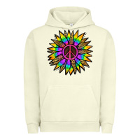 Pigment Pistachio Peace Hippie Sunflower Urban Hoodie - Jasminsmagicworld