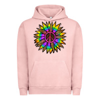 Pigment Salmon Peace Hippie Sunflower Urban Hoodie - Jasminsmagicworld