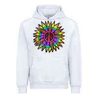 White Peace Hippie Sunflower Urban Hoodie - Jasminsmagicworld