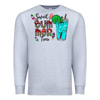 Heather Grey sweet summer time Premium Sweatshirt - CowhideDigitalArt