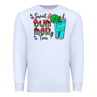 White sweet summer time Premium Sweatshirt - CowhideDigitalArt