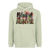 Matcha flowers blessed auntie Heavyweight Hoodie - Zillion Design Studio