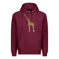 Burgundy giraffe Premium Hoodie - LillyAllenDesigns