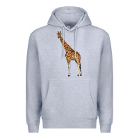Heather Grey giraffe Premium Hoodie - LillyAllenDesigns