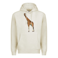 Oatmeal Heather giraffe Premium Hoodie - LillyAllenDesigns