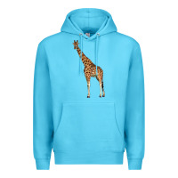 Ocean Blue giraffe Premium Hoodie - LillyAllenDesigns