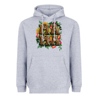 Heather Grey floral leopard mama Heavyweight Hoodie - Zillion Design Studio