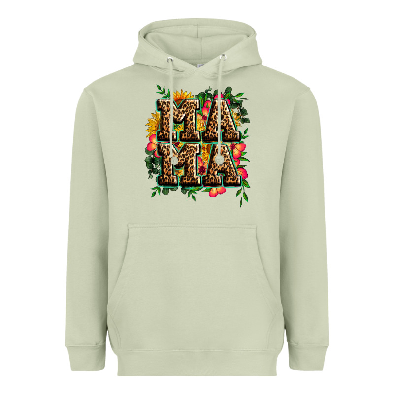 Floral Leopard Mama Heavyweight Hoodie by Zillion Design Studio | Teevron