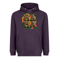 Plum floral leopard mama Heavyweight Hoodie - Zillion Design Studio