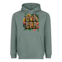 Sage floral leopard mama Heavyweight Hoodie - Zillion Design Studio