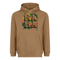 Toasted Coconut floral leopard mama Heavyweight Hoodie - Zillion Design Studio