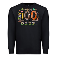 Black happy 100 americana football basketball day of sch Premium Sweatshirt - RacoonDesign