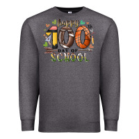 Charcoal Heather happy 100 americana football basketball day of sch Premium Sweatshirt - RacoonDesign