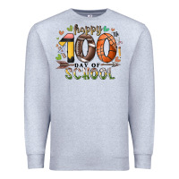 Heather Grey happy 100 americana football basketball day of sch Premium Sweatshirt - RacoonDesign