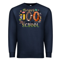 Navy happy 100 americana football basketball day of sch Premium Sweatshirt - RacoonDesign
