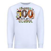 White happy 100 americana football basketball day of sch Premium Sweatshirt - RacoonDesign