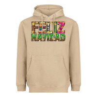Mushroom feliz navidad with pattern Heavyweight Hoodie - texasbilliewilder