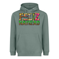 Sage feliz navidad with pattern Heavyweight Hoodie - texasbilliewilder