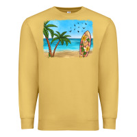 Beach Background Premium Sweatshirt | Teevron