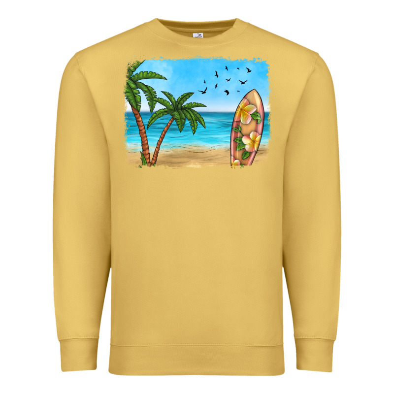 Beach Background Premium Sweatshirt by HRA Design Shop | Teevron