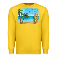 Lemon beach background Premium Sweatshirt - HRA Design Shop