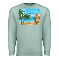 Seafoam beach background Premium Sweatshirt - HRA Design Shop