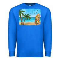 True Royal beach background Premium Sweatshirt - HRA Design Shop