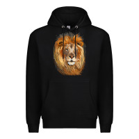 Black Lion Head Premium Hoodie - LillyAllenDesigns
