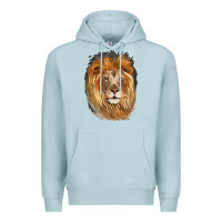 Blue Mist Lion Head Premium Hoodie - LillyAllenDesigns