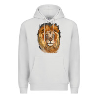 Dove Grey Lion Head Premium Hoodie - LillyAllenDesigns