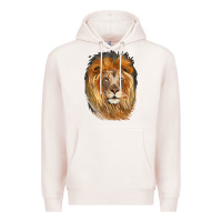 Pale Pink Lion Head Premium Hoodie - LillyAllenDesigns