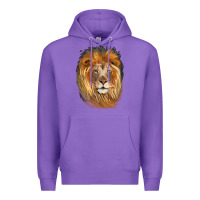 Purple Lion Head Premium Hoodie - LillyAllenDesigns