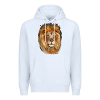 White Lion Head Premium Hoodie - LillyAllenDesigns