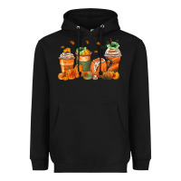 Black pumpkins coffee cups Heavyweight Hoodie - Zillion Design Studio