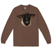 Chestnut suffolk ewe head Long Sleeve Tee - BarkalooDesign