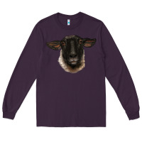 Plum suffolk ewe head Long Sleeve Tee - BarkalooDesign