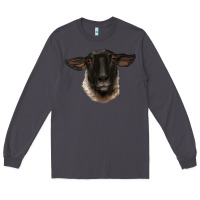 Smoke suffolk ewe head Long Sleeve Tee - BarkalooDesign