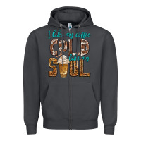 Smoke i like my coffee cold like my soul Zipper Hoodie - texasbilliewilder